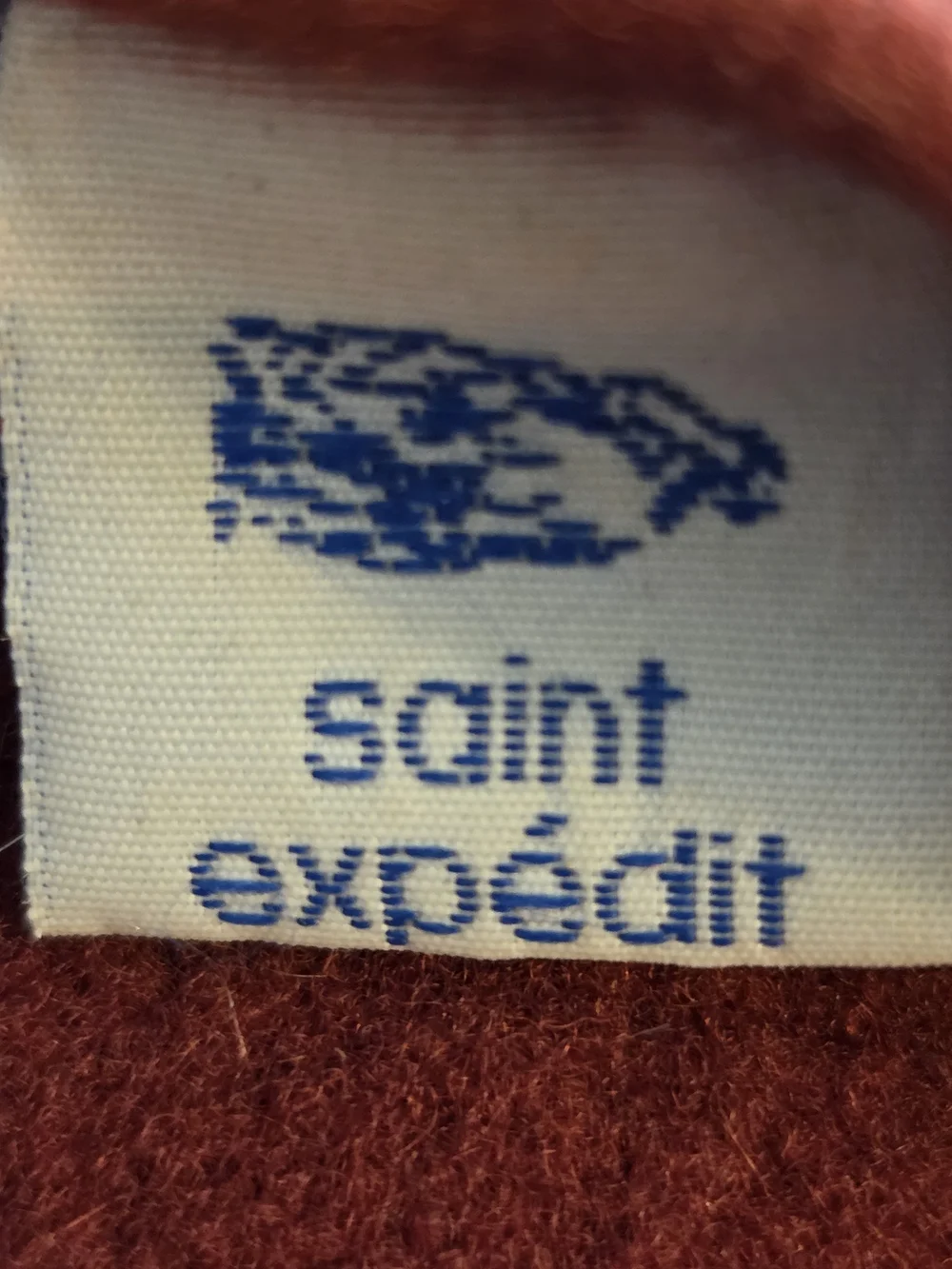 Vintage Saint Expedit Women's Wool Raspberry Beret from France